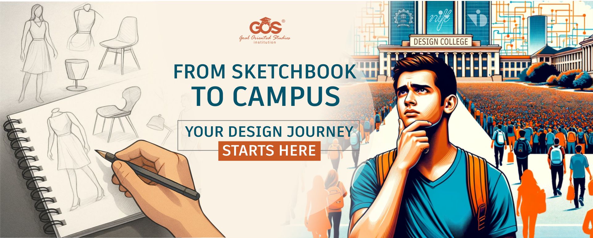 FROM SKETCHBOOK TO CAMPUS BANNER